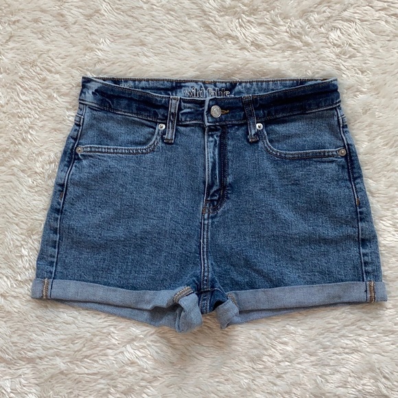 wild fable High-Rise Rolled Cuff Jeans Shorts
